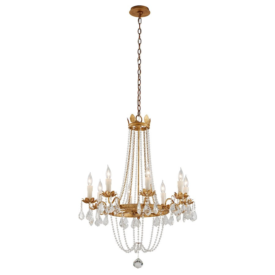 Viola Chandelier, Distressed Gold