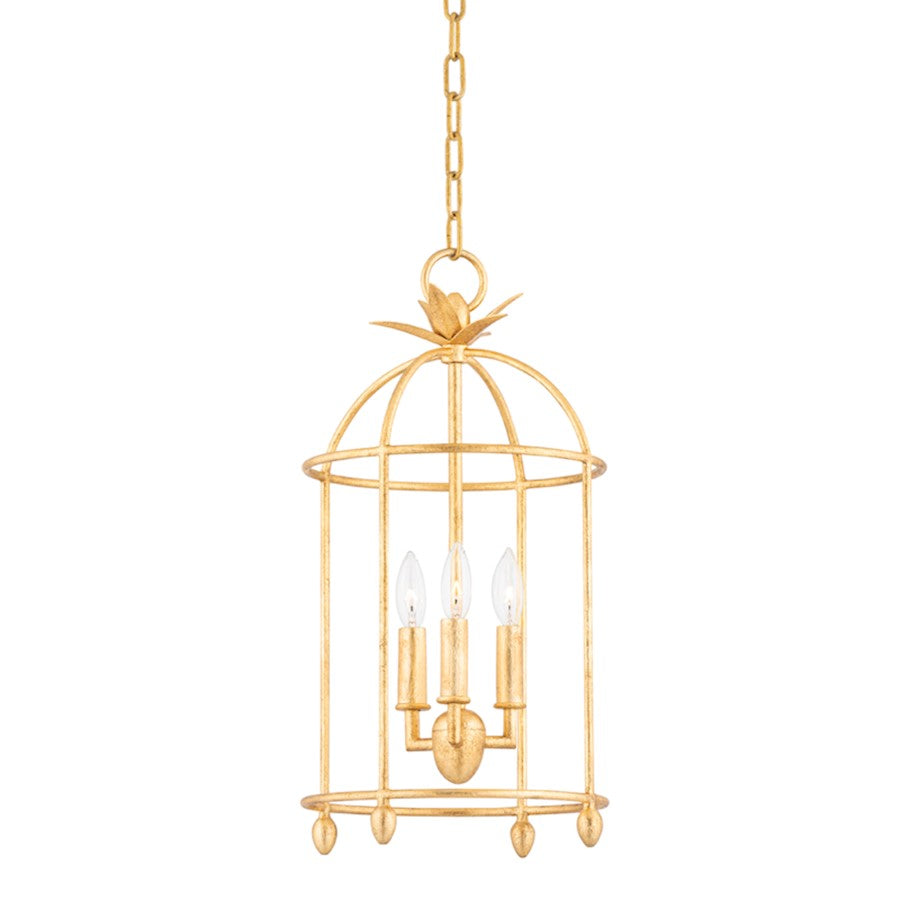 Troy Lighting Brooks 3 Light Pendant, Vintage Gold Leaf - F5712-VGL