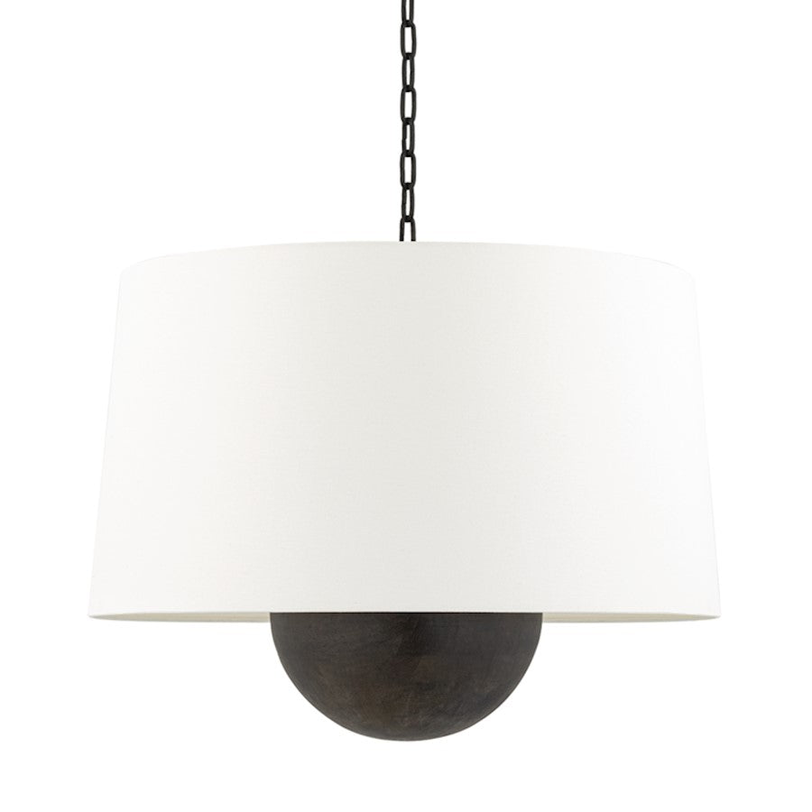 Troy Lighting Ember 6 Light Pendant, Black Iron/Off White - F5932-BI