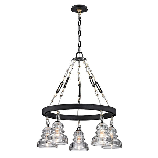 Menlo Park Small Chandelier, Deep Bronze