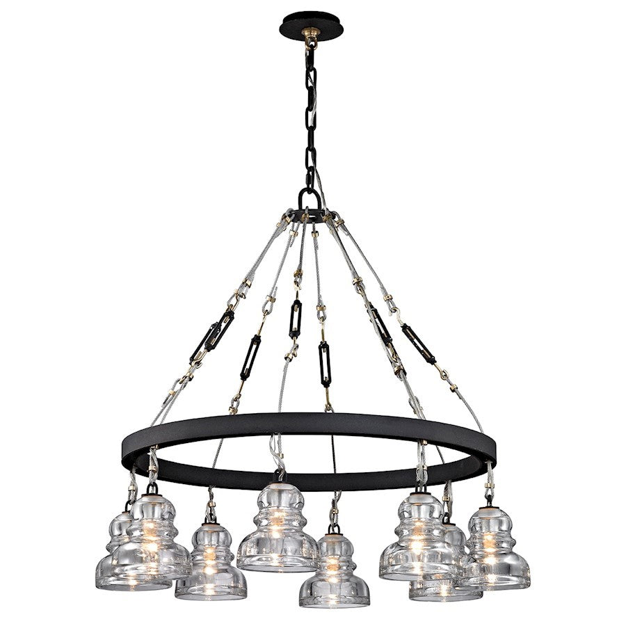 Menlo Park Small Chandelier, Deep Bronze