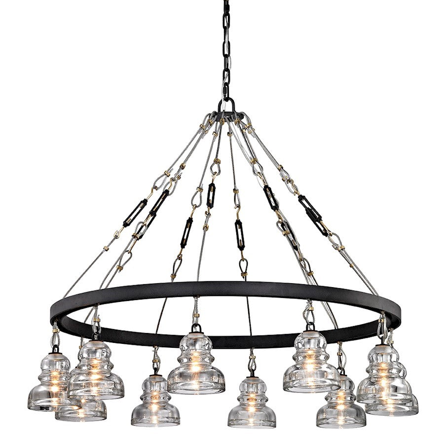 Menlo Park Small Chandelier, Deep Bronze