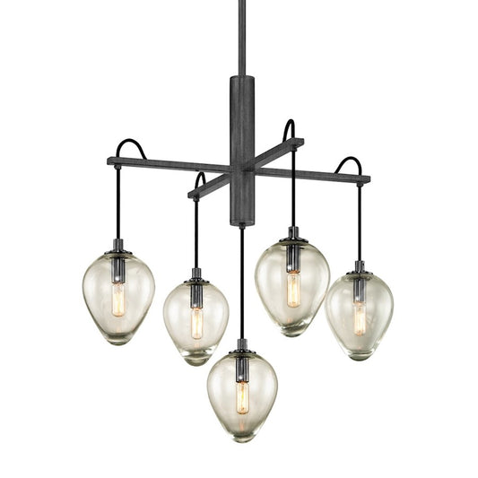 Troy Lighting Brixton 5 Light Chandelier, Graphite - F6206-GRA-BCR