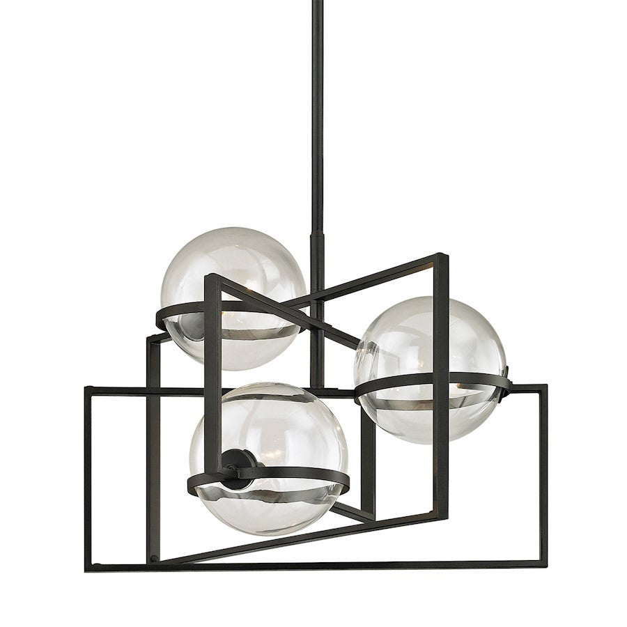 3 Light Pendant, Black