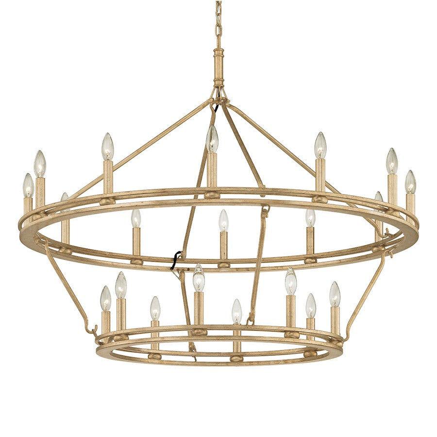 Troy Lighting Sutton 20 Light Chandelier, Champagne Silver Leaf - F6249-CPL