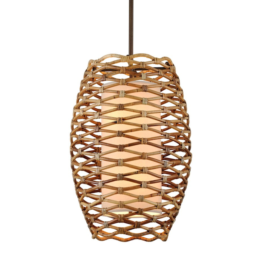 Troy Lighting Balboa 6Lt Pendant, Bronze/Natural - F6746-TBZ