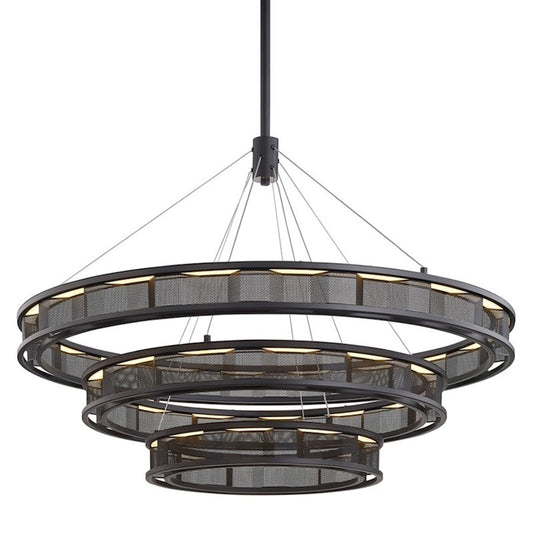 Troy Lighting Fuze 1Lt Pendant, Modern Bronze/Frosted - F6866-SFB