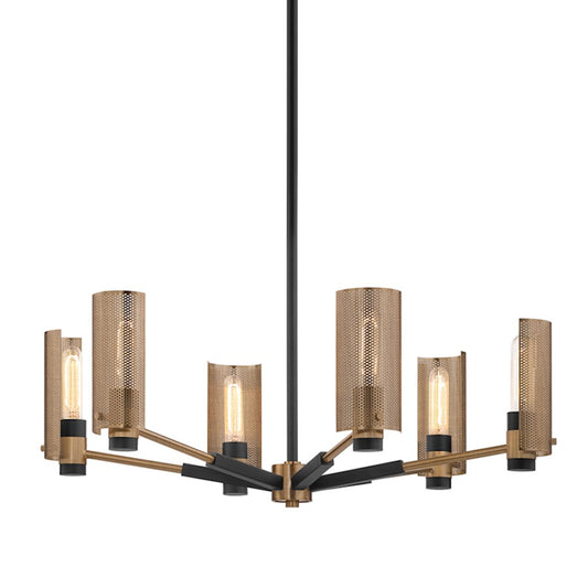 Troy Lighting Pilsen 6Lt Chandelier, Bronze/Brass/Brass - F6876-SFB-PBR