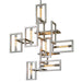 Troy Lighting Enigma 9Lt Pendant, Silver Leaf/Stainless Acc/ - F7109-SL-SS