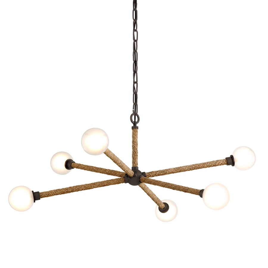 Troy Lighting Nomad 6 Light Chandelier, Bronze - F7256-BRZ