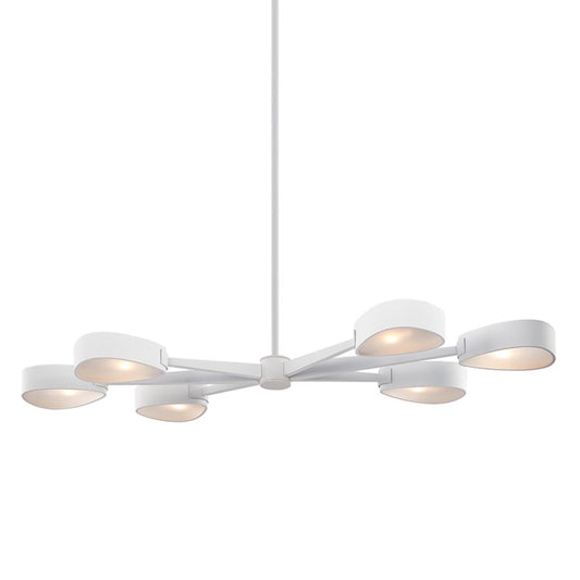 Troy Lighting Allisio 6Lt Island, Textured White/Polished Chrome - F7346-TWH