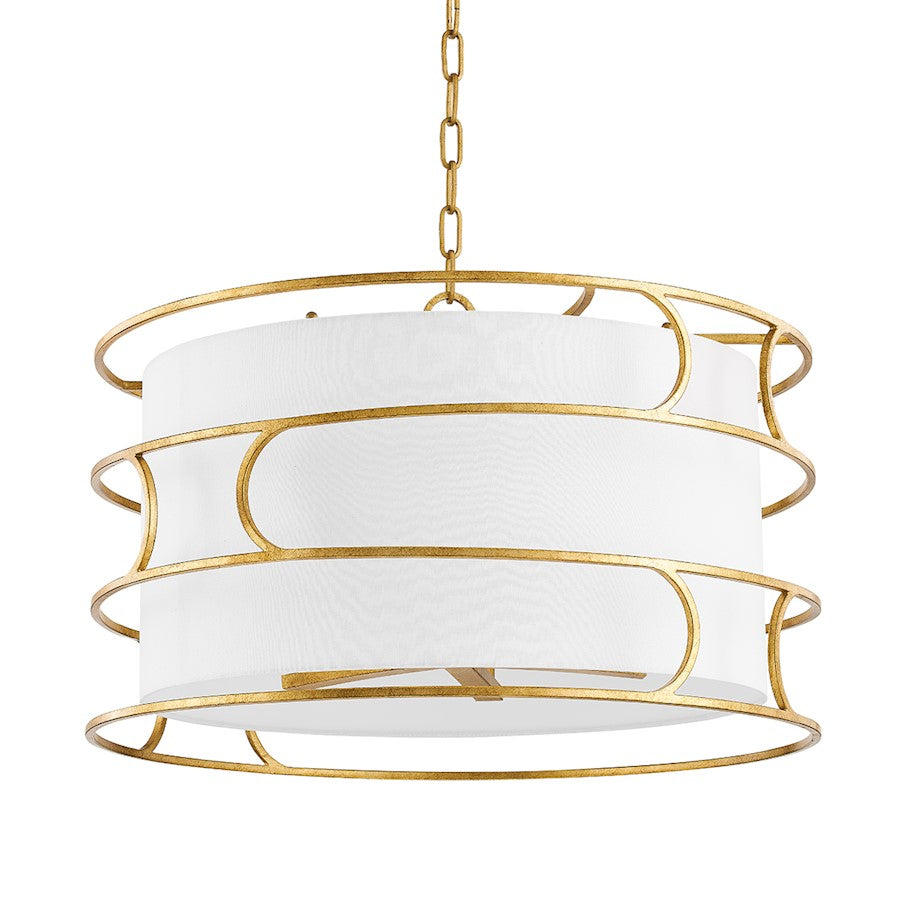 Troy Lighting Reedley 5 Light Chandelier, Vintage Gold Leaf - F8125-VGL