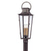 Troy Lighting Parisian Square 4Lt Post Mount, Large, Pewter/Clear - P2965-APW