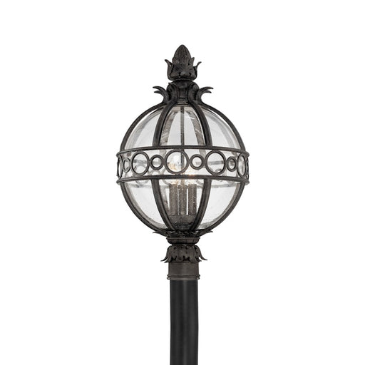 Troy Lighting Campanile 3 Light Post, French Iron/Clear Seeded - P5006-FRN