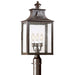 Troy Lighting Newton 3Lt Post Mount, Large, Old Bronze/Clear Seeded - P9006-SFB