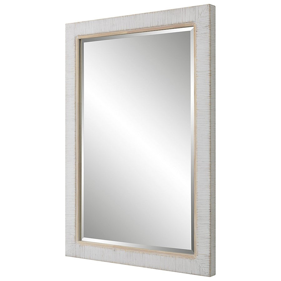 Uttermost Cape Rattan Mirror, Whitewashed