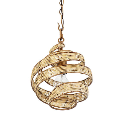 Pendant, Baguette/Natural Rattan