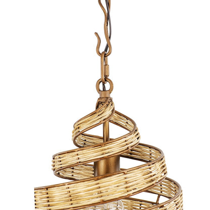 Pendant, Baguette/Natural Rattan