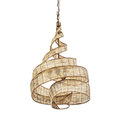 Pendant, Baguette/Natural Rattan