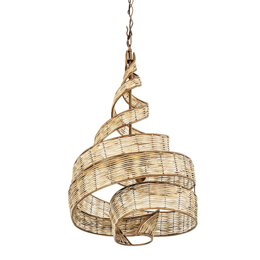 Pendant, Baguette/Natural Rattan