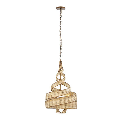 Pendant, Baguette/Natural Rattan