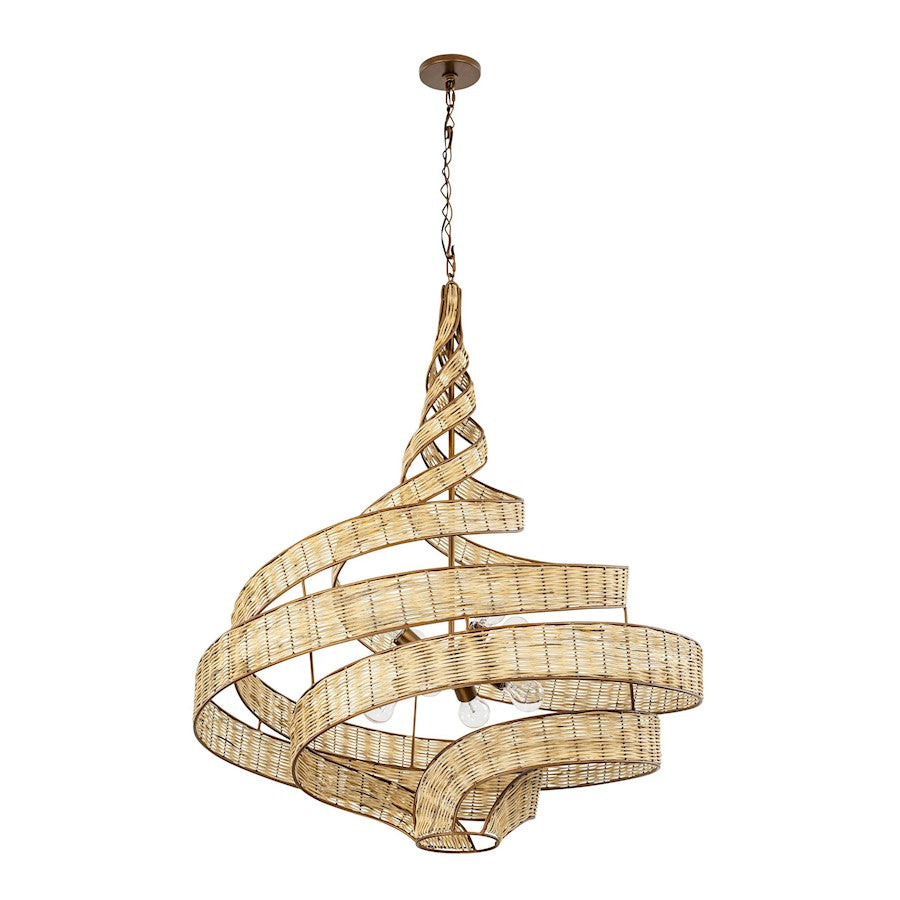 Pendant, Baguette/Natural Rattan