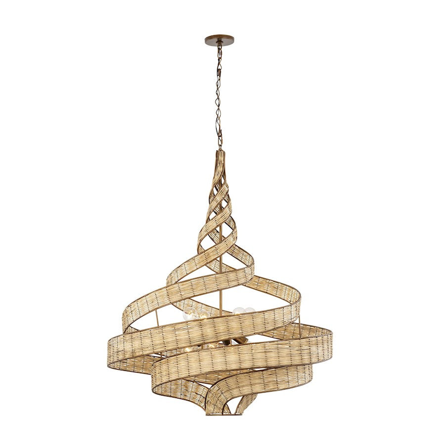 Pendant, Baguette/Natural Rattan