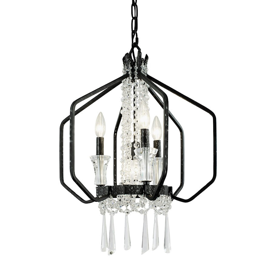 Varaluz Barcelona 4-Light Crystal Pendant, Onyx - 270P04OX