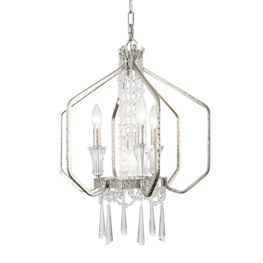 Varaluz Barcelona 4-Light Crystal Pendant, Transcend Silver - 270P04TR