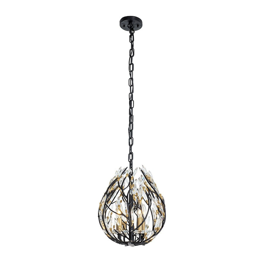 Crystal Linear Pendant, Black