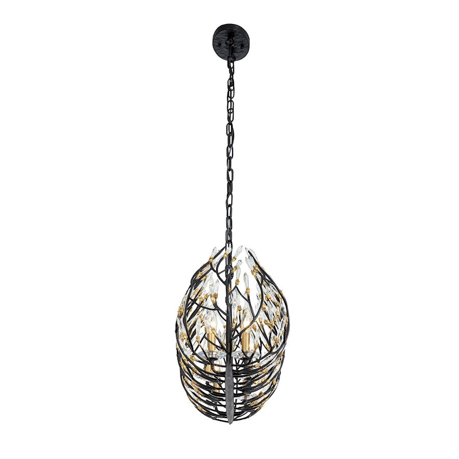 Crystal Linear Pendant, Black