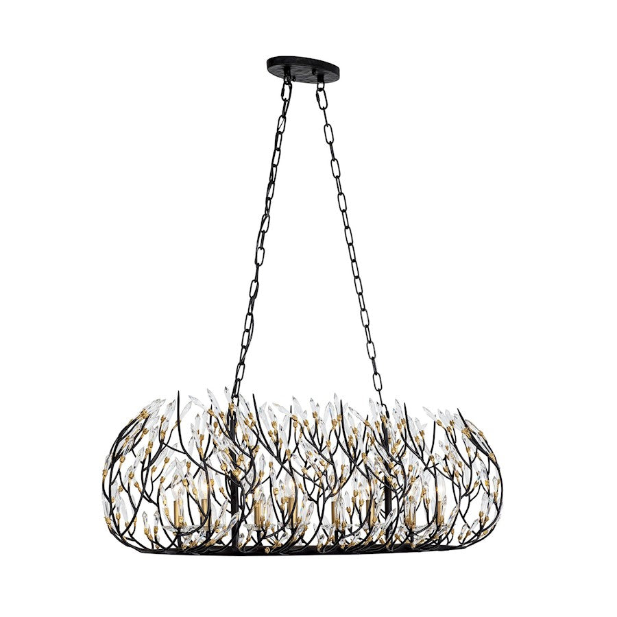 Crystal Linear Pendant, Black