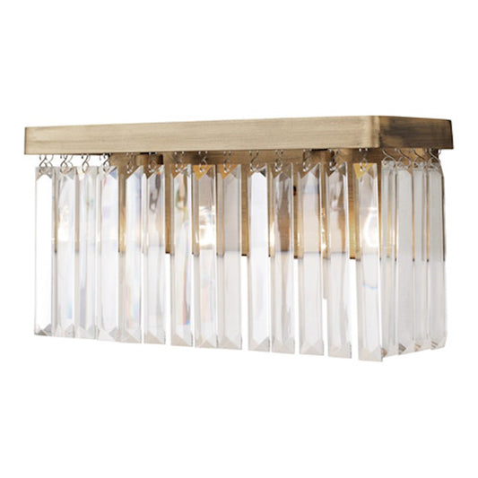 2 Light Bathroom Vanity Light, Havana Gold