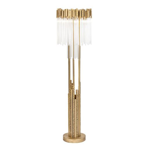 Varaluz Matrix 6-Lt Floor Lamp, Havana Gold/Clear - 309L06HG