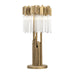 Varaluz Matrix 3-Lt Table Lamp, Havana Gold/Clear - 309T03HG