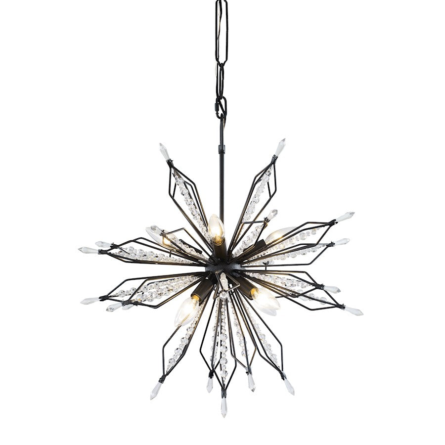 Varaluz Orbital 8-Light Small Pendant, Carbon - 311P08CB