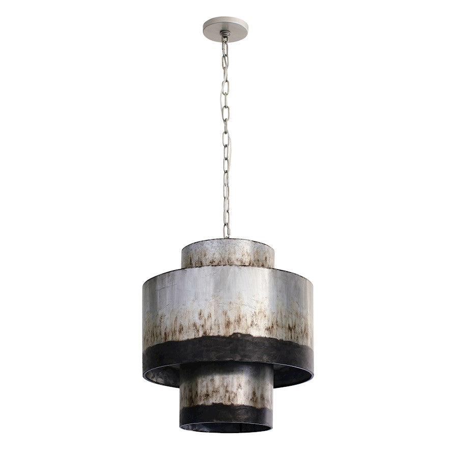 Varaluz Cannery 4-Light Tall Pendant, Ombre Galvanized - 323F04OG