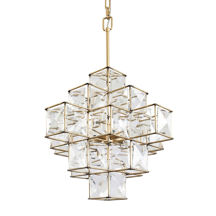 Varaluz Cubic 6-Light Chandelier, Calypso Gold - 329C06CG