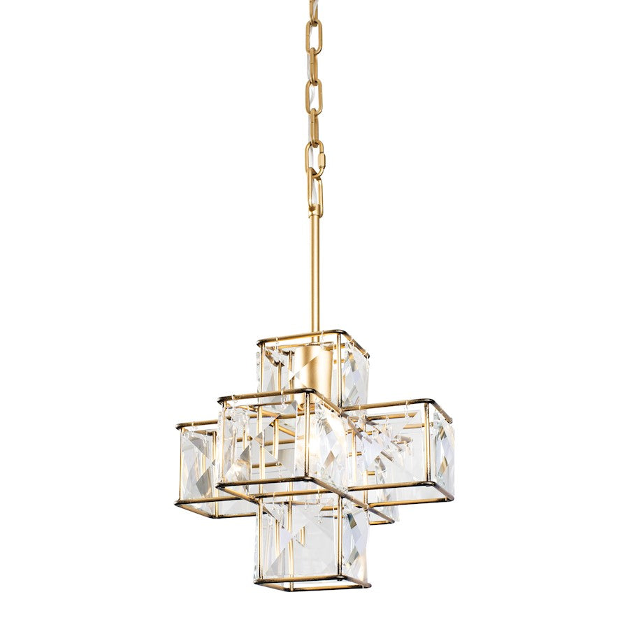 Varaluz Cubic 1-Light Pendant, Calypso Gold - 329P01CG