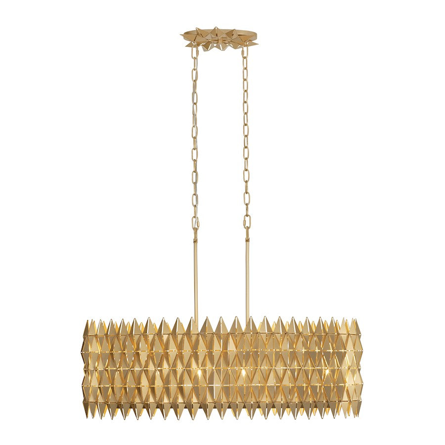 Varaluz Forever 6 Light Linear Pendant, French Gold - 342N06FG