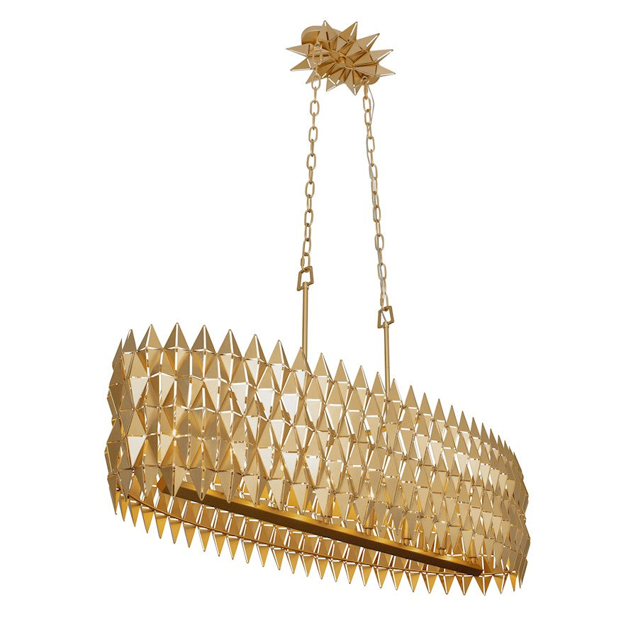 Varaluz Forever 8 Light Linear Pendant, French Gold - 342N08FG