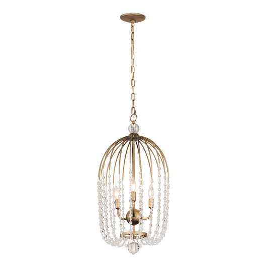 Varaluz Voliere 3 Light Crystal Tall Pendant, Havana Gold - 343F03HG