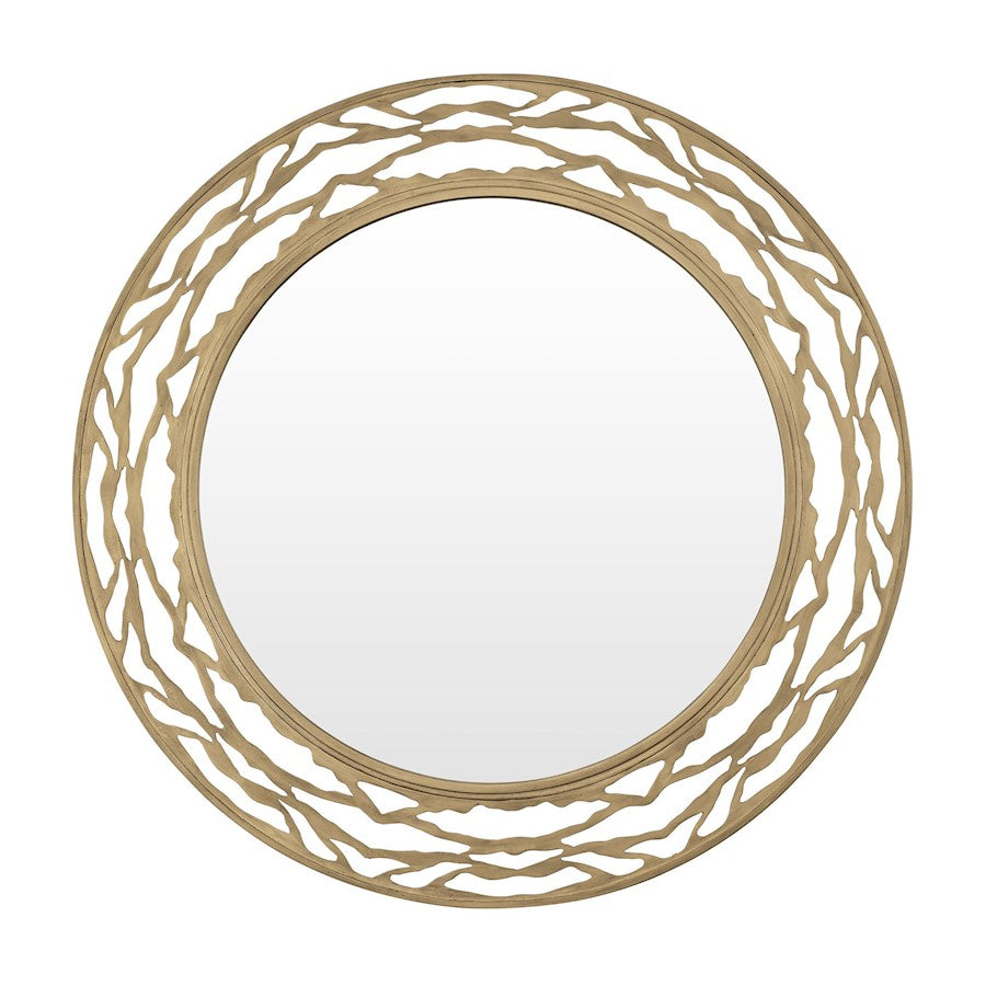 Varaluz Kato 33" Round Mirror, Havana Gold - 348MI33HG