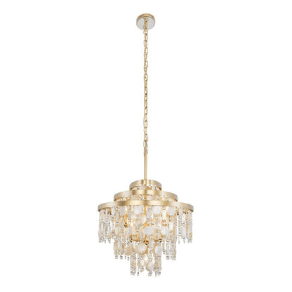 9 Light Linear Pendant, French Gold