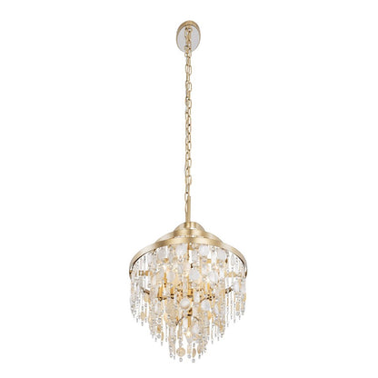 9 Light Linear Pendant, French Gold