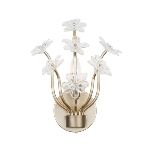 Varaluz Wildflower 1-Lt Sconce, Gold Dust/Artifact/Clear - 378W01GDAR