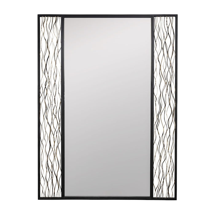 Varaluz Estela 30x40 Rectangular Wall Mirror, Black/Gold - 380MI30BMBFG