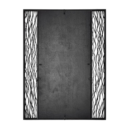 Varaluz Estela Wall Mirror, Matte Black/French Gold