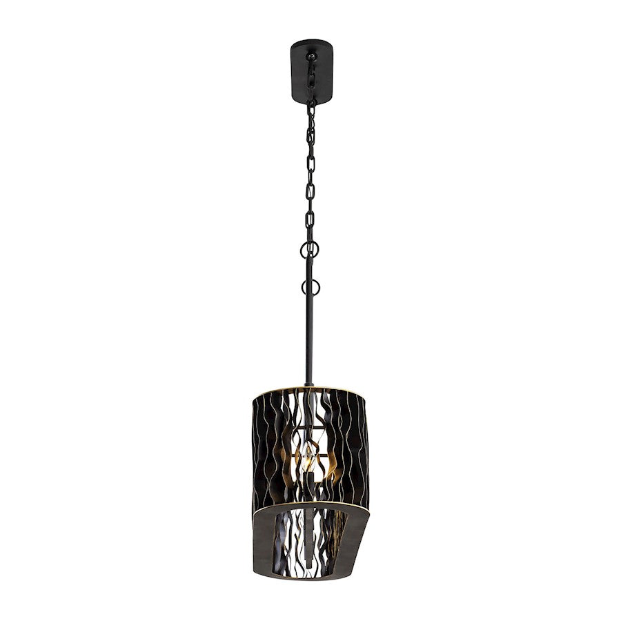 5 Light Linear Pendant, Matte Black