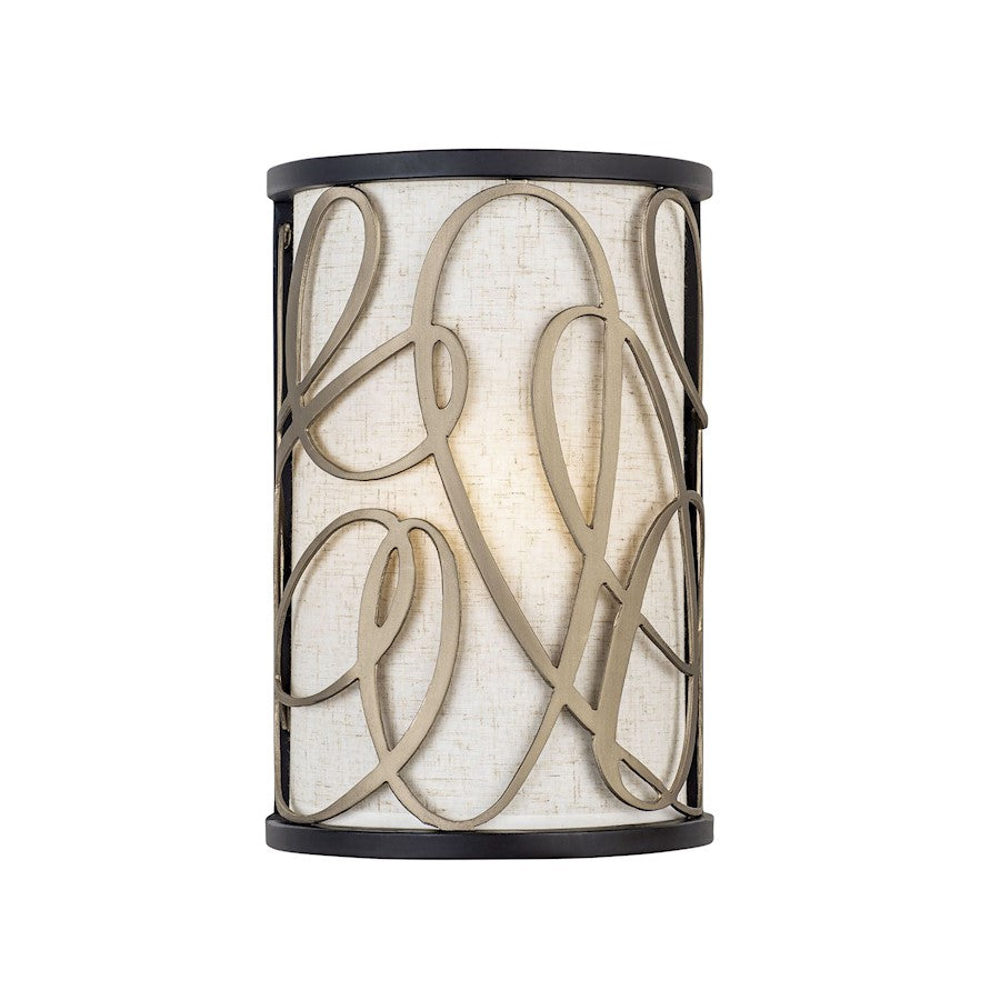 Varaluz Scribble 1-Lt Sconce, Matte Black/Artifact/Taupe - 381W01MBAR